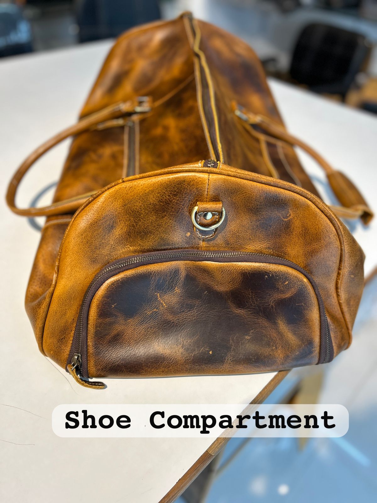 Roosevelt Full Grain Buffalo Leather Duffle