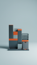 Modular desk organizer tower in anodized aluminum